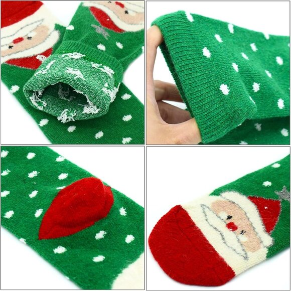 YZKKE 5Pack Womens Q-22 Vintage Winter Soft Warm Thick Cold Knit Wool Crew Socks - Picture 3 of 7